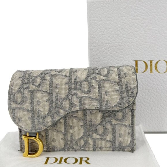 Christian Dior  Saddle Oblique Canvas Card Holder Gray - Picture 3 of 13